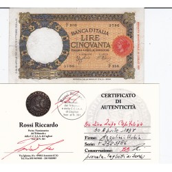 50 LIRE LUPA CAPITOLINA 30 APRILE 1937  BB 
